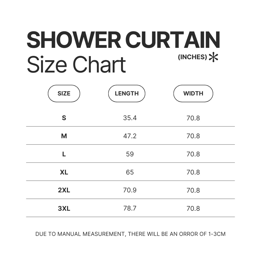Shower Curtain Size Chart - My Hero Academia UK Shop