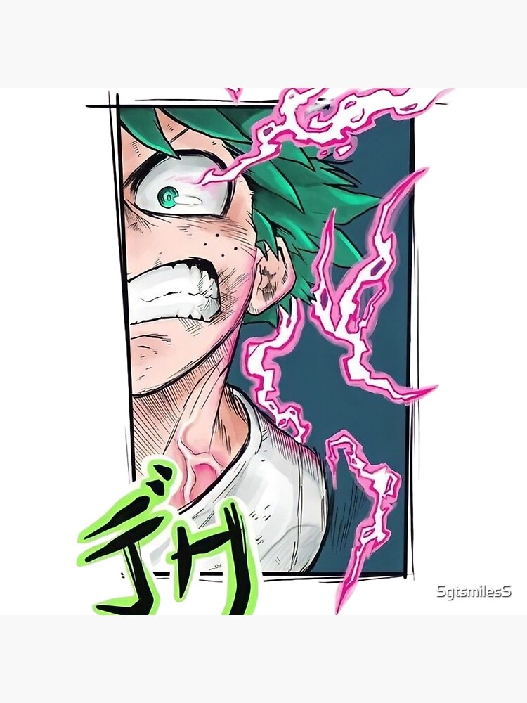 Deku Unleashing His Power Throw Pillow - Image 2