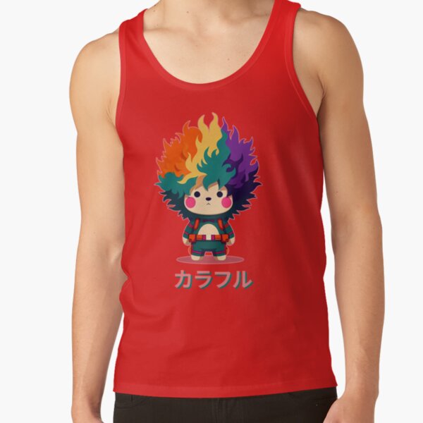 Colorful Bear Japanese Letters Tank Top - Image 5