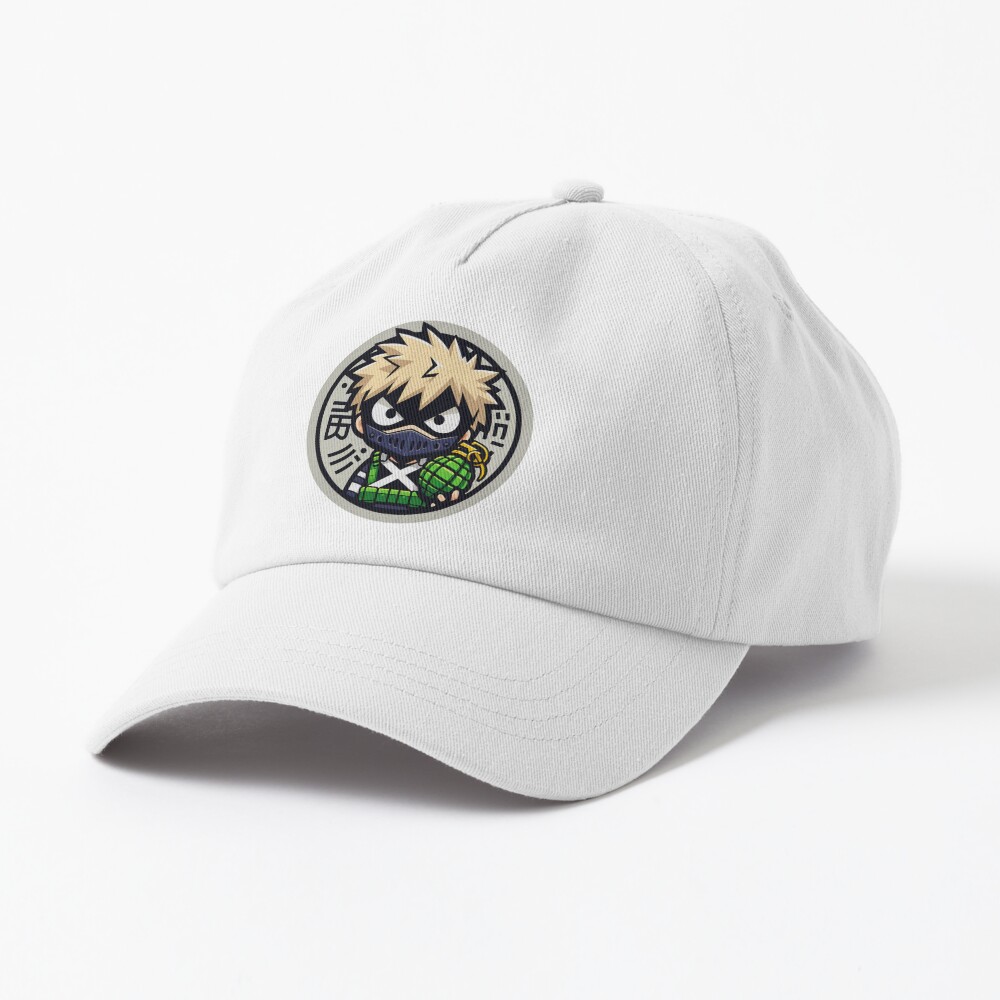 Chibi Explosive Hero Anime Inspired Character Art Cap