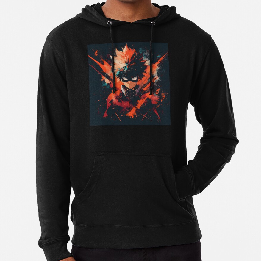 Explosive Hero Vibrant Anime Power Design Hoodie