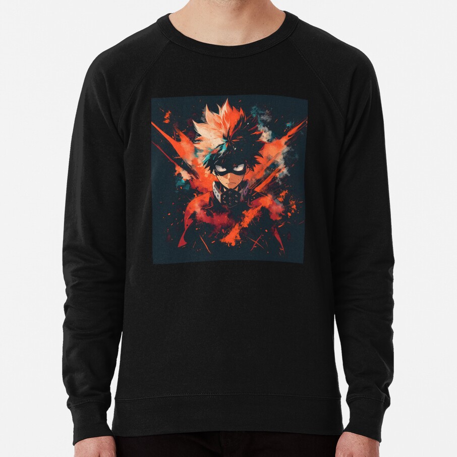 Explosive Hero Vibrant Anime Power Design Sweatshirt