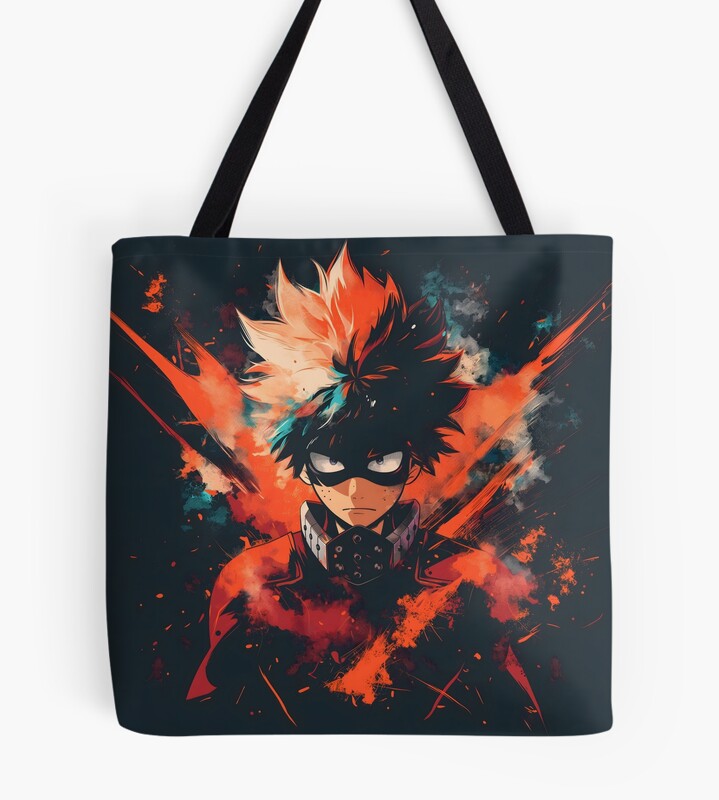 Explosive Hero Vibrant Anime Power Tote Bag