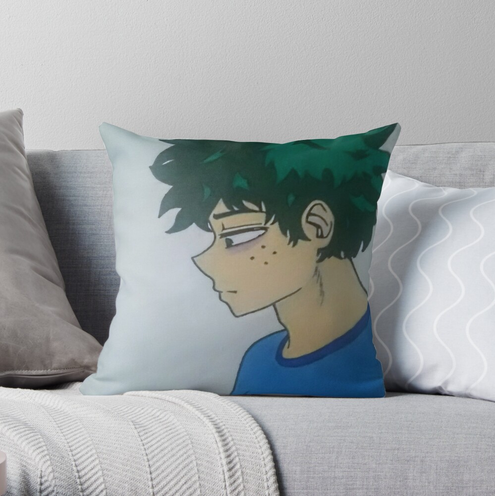 Depressed Midoriya Throw Pillow