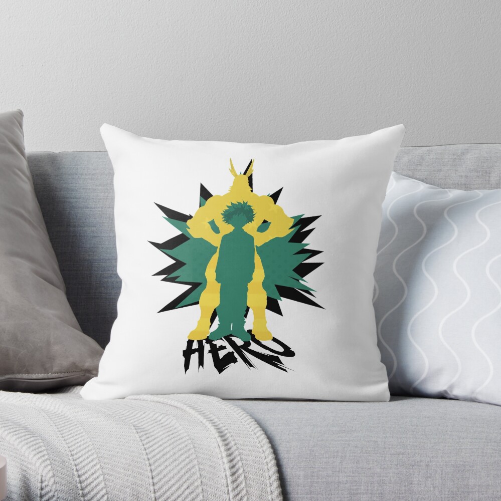 Deku And All Might Boku No Hero Academia Throw Pillow