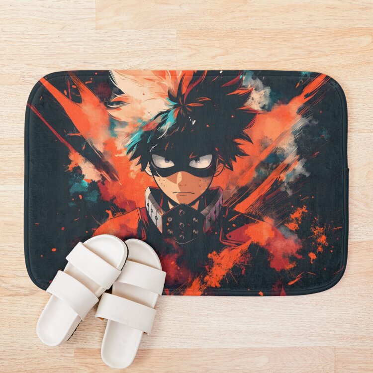 Explosive Hero Vibrant Anime Power Design Bath Mat - Image 3