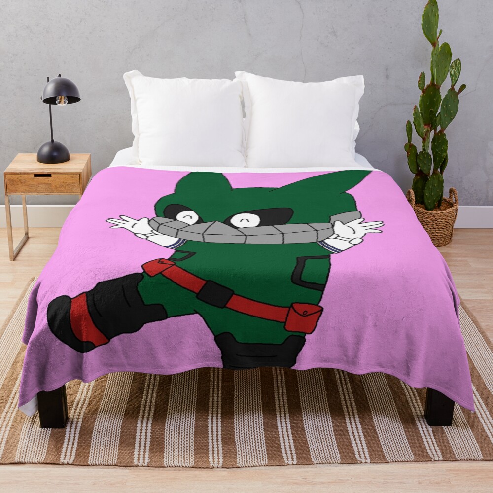 Chibi Deku Throw Blanket