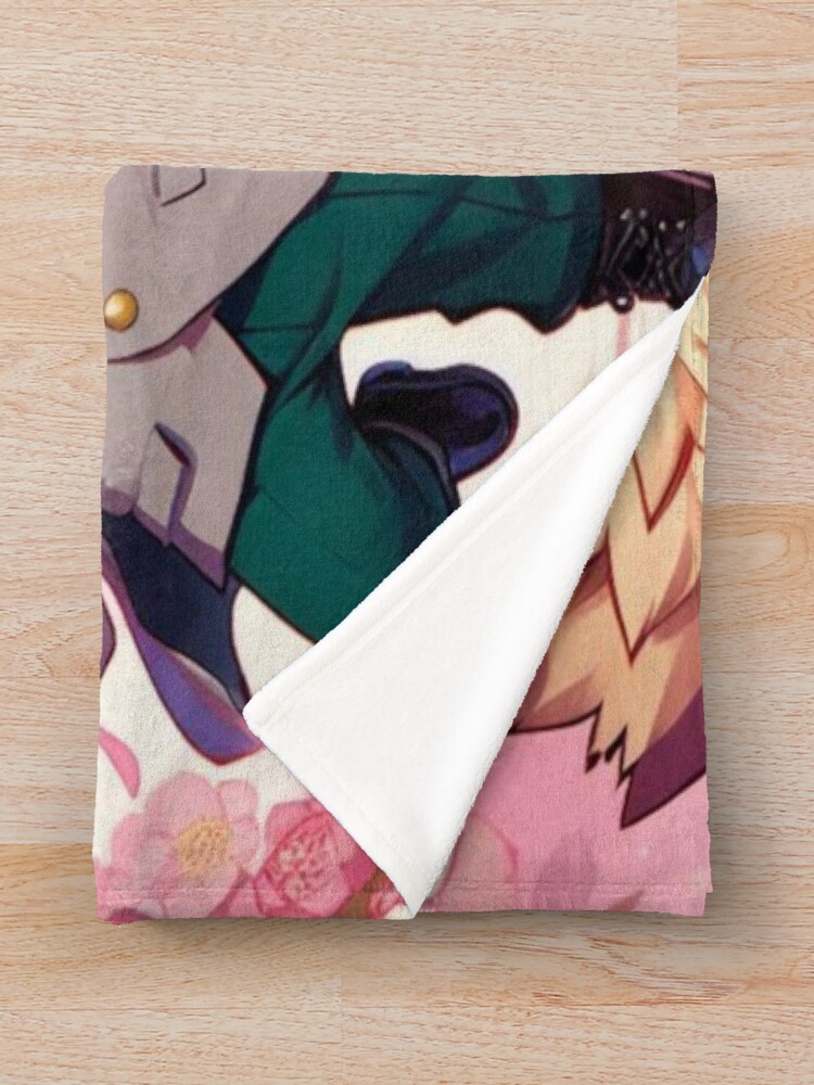 Bakudeku Love With Cherry Petals Throw Blanket - Image 2