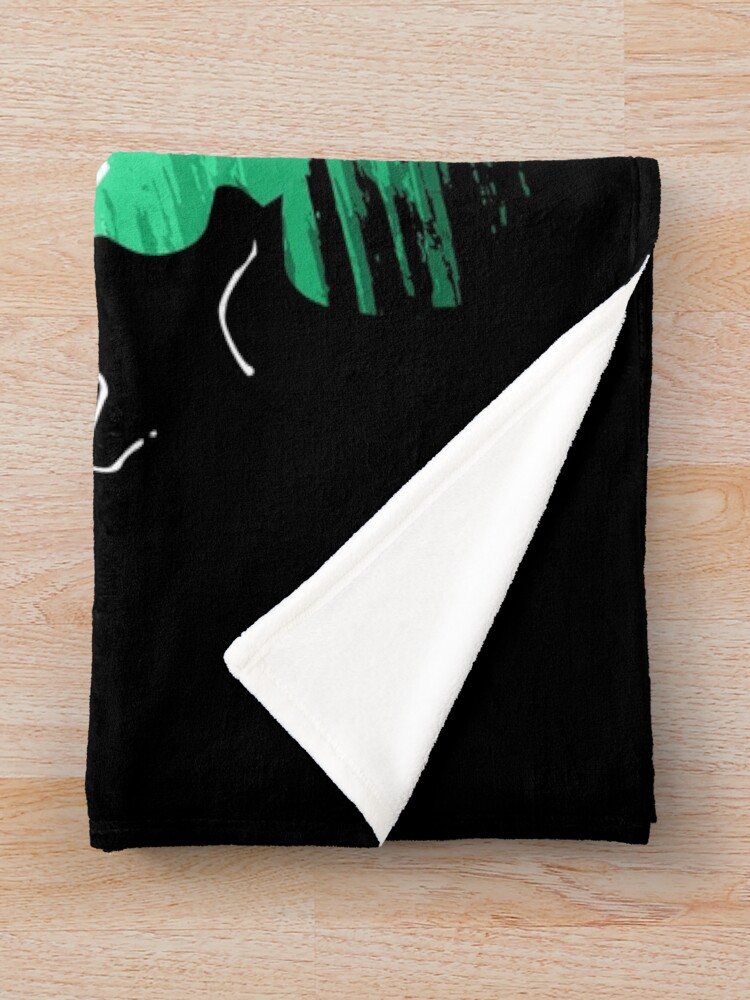 Green Haired Hero Throw Blanket - Image 2