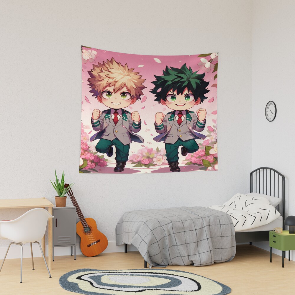 Bakudeku Love With Cherry Petals Tapestry