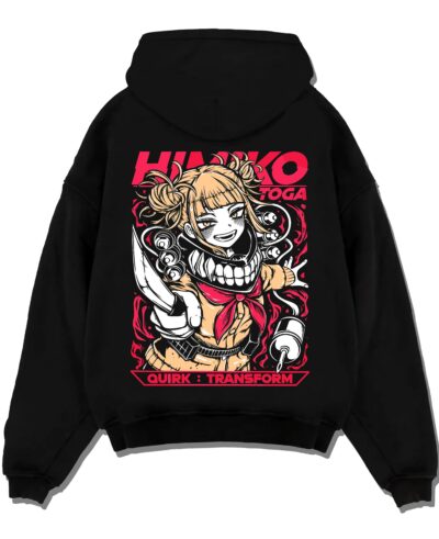 HIMKVIL A.black hoodie flat back design - My Hero Academia UK Shop