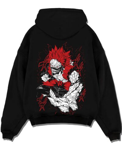 RIOTMHA A.black hoodie flat back design - My Hero Academia UK Shop