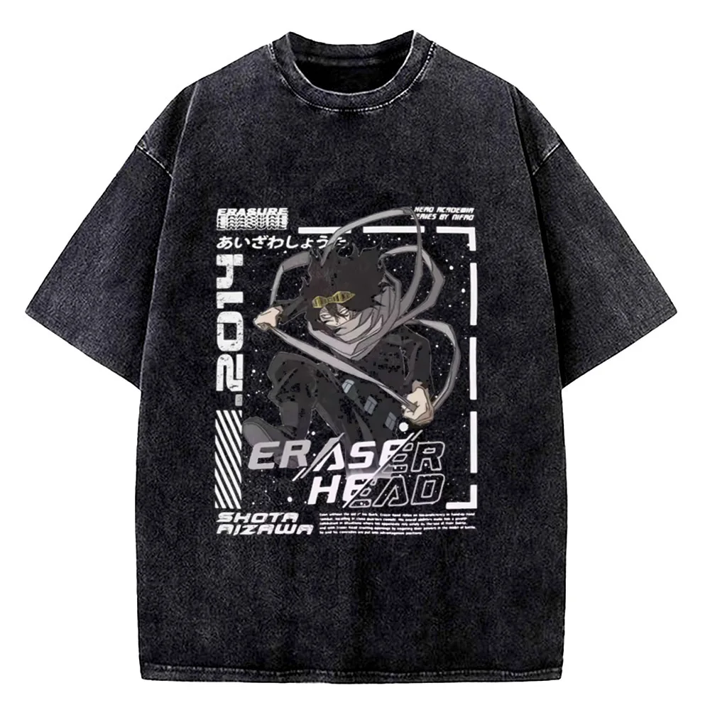 My Hero Academia Aizawa Shouta Washed T Shirts