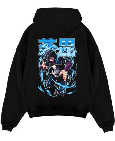 dabi1 my hero academia black hoodie flat back design - My Hero Academia UK Shop
